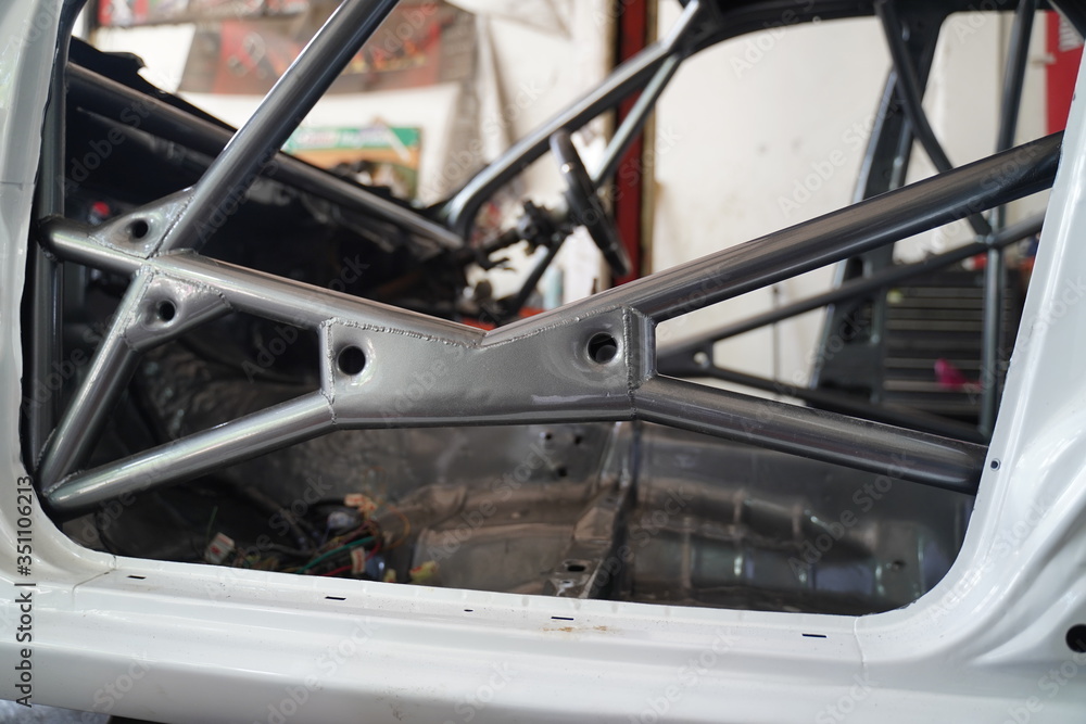 Race car's roll cage design Stock Photo Adobe Stock