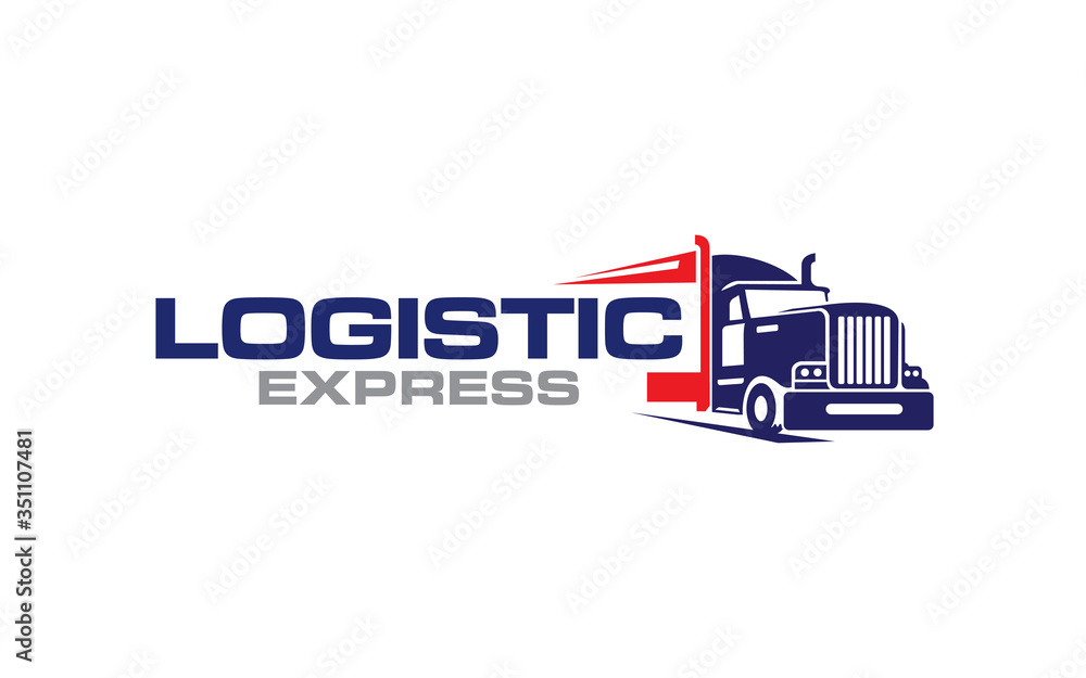 Illustration logistics and delivery logo design Illustration logistics and delivery logo design