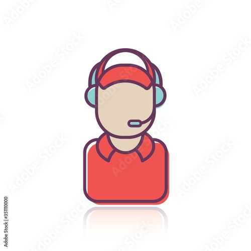 A race manager with headset.
