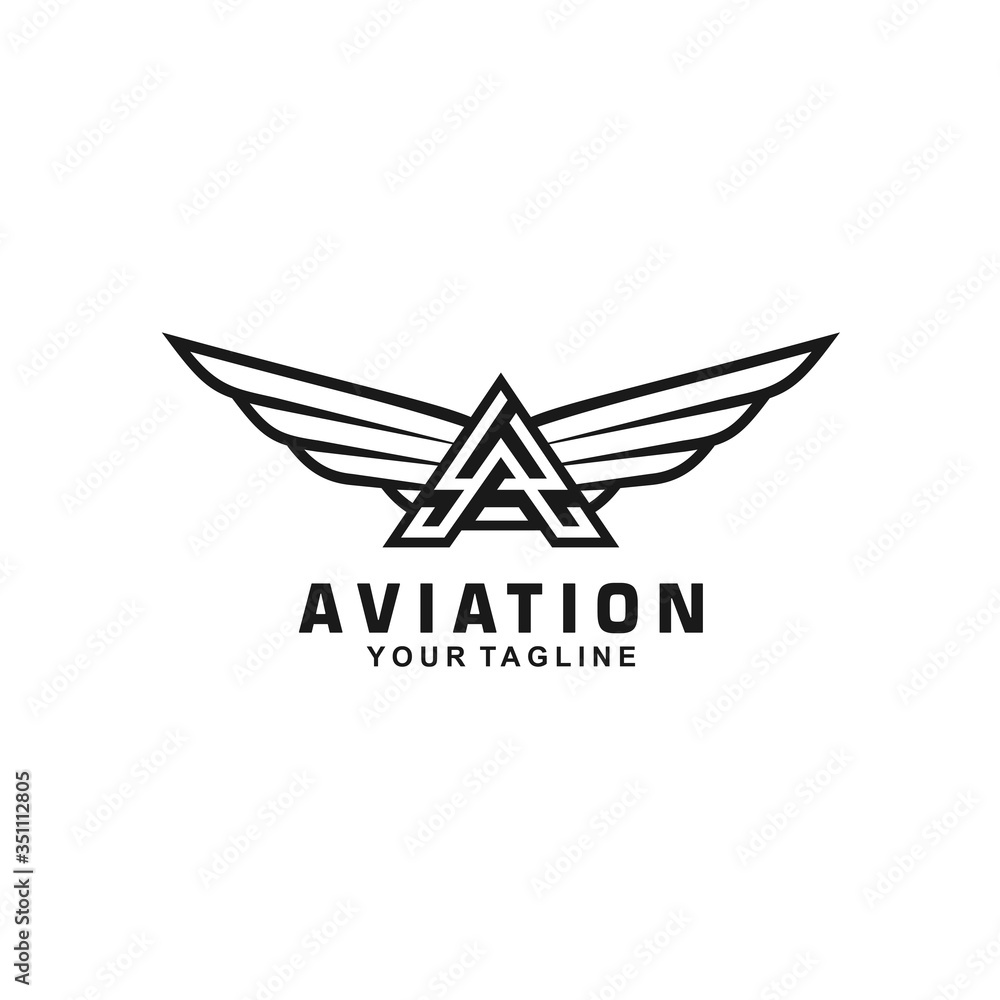 Aviation Logo Design Vector Illustration Template Idea Aviation Logo Design Vector Illustration Template Idea