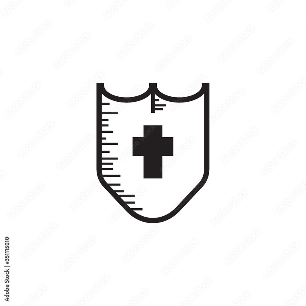 Fototapeta premium Linear art design shield.