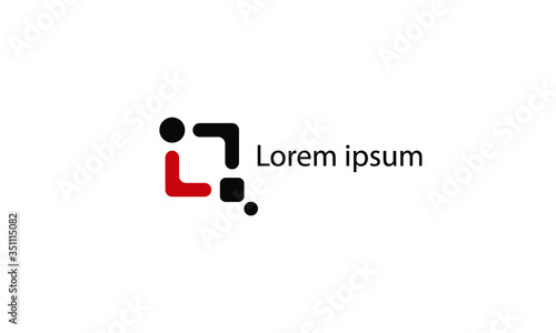 simple logo iq, combination of letters i and q