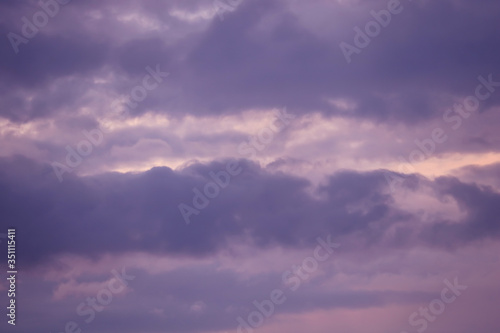 Bright color evening or morning cloudy sky.