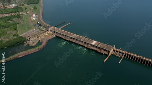 Aerial view of Jupia hydroelectric power plant in Mato Grosso state - Brazil
