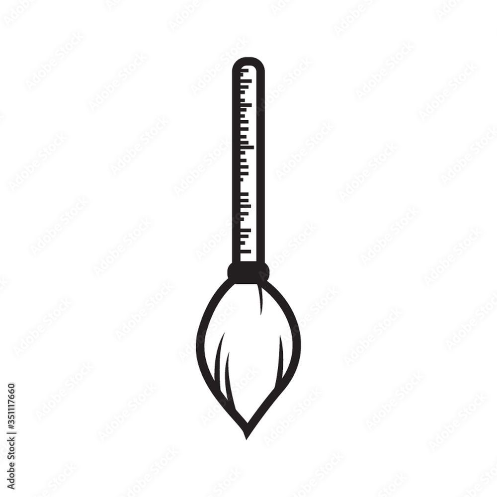 A linear illustration of witch broomstick. A linear illustration of witch broomstick.