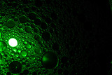 Metallic colored bubbles green