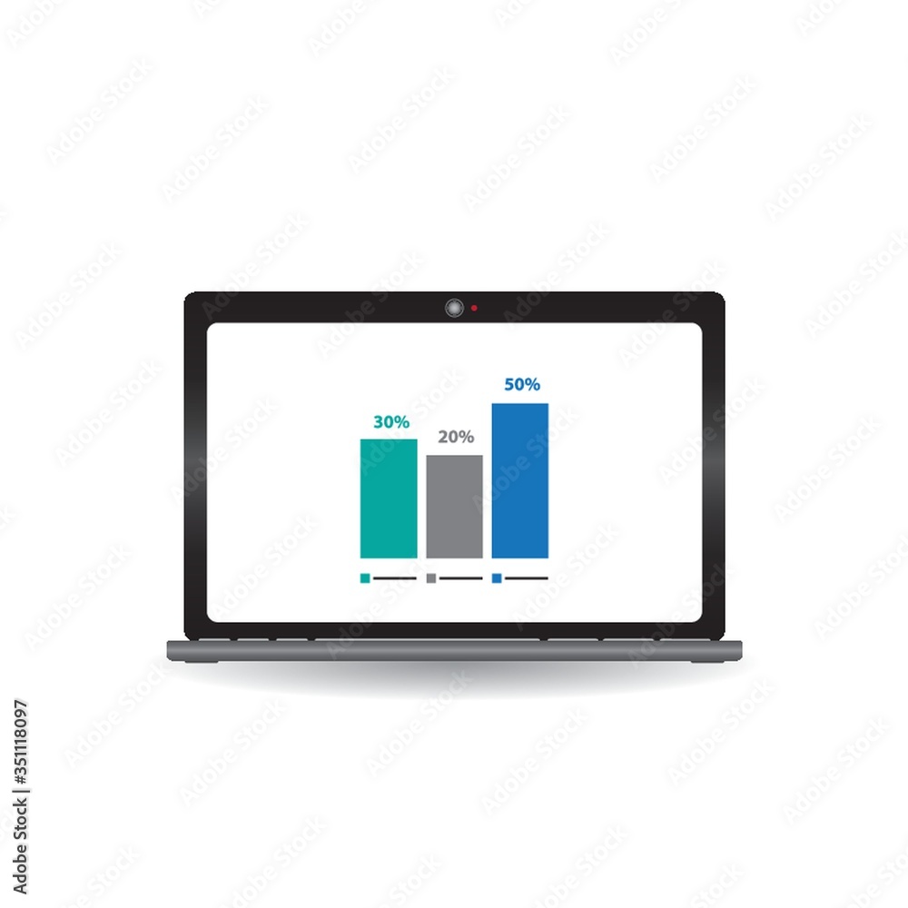 bar graph presentation on laptop bar graph presentation on laptop