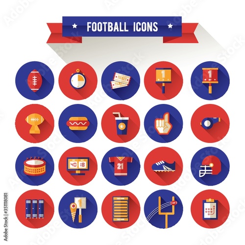set of football icons