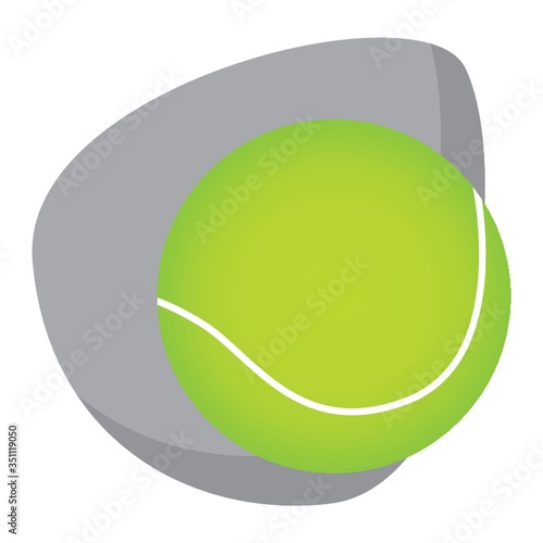 A tennis ball illustration.