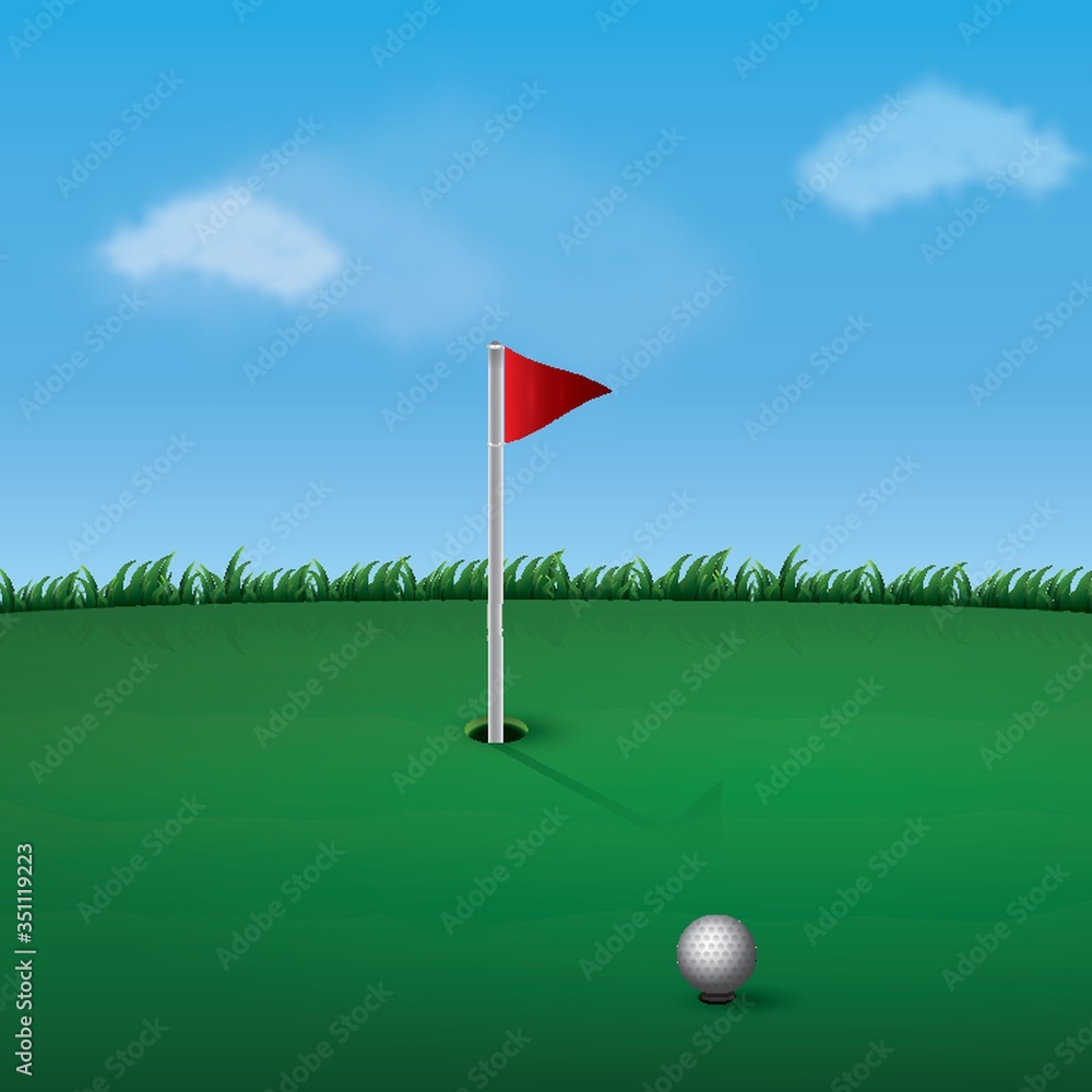 Obraz premium A golf pole illustration.