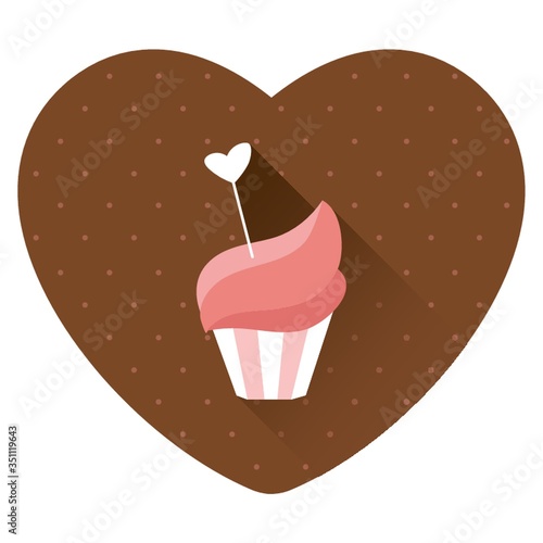 cupcake with heart