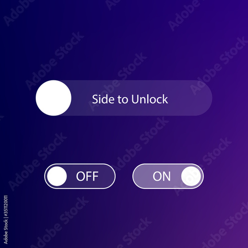 slide to unlock button. Vector
