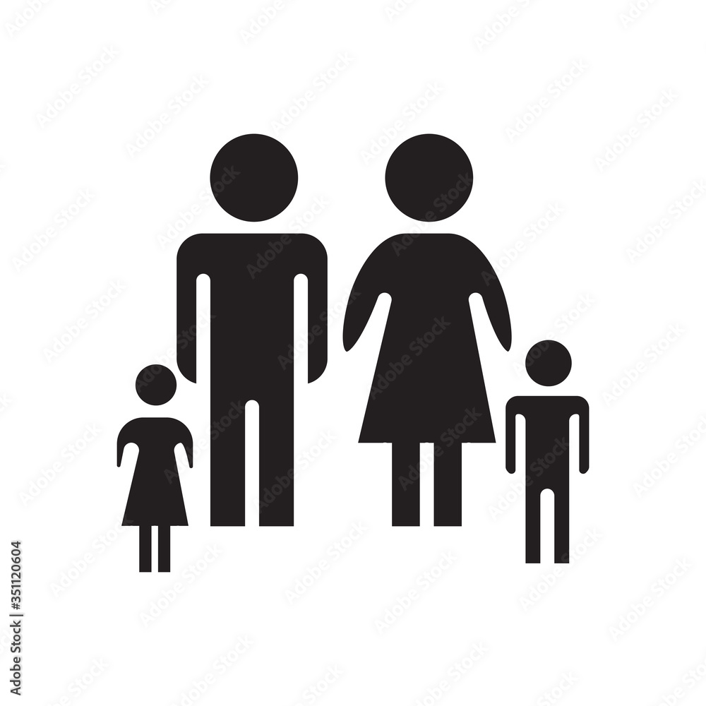 family icon design, flat style trendy collection family icon design, flat style trendy collection