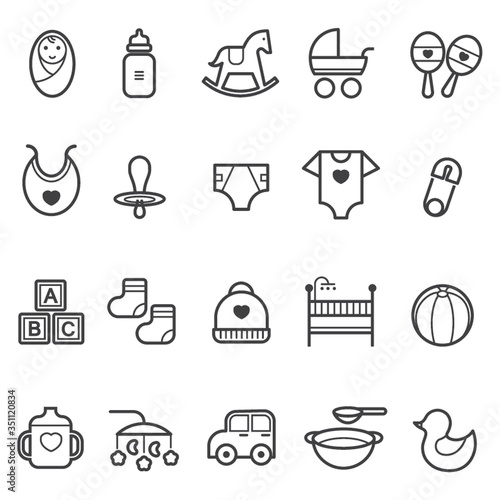 baby icon set