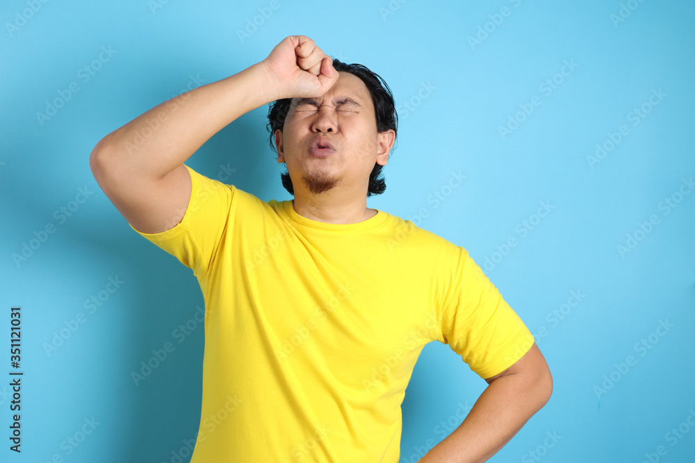 Asian Man Regret and Hits His Forehead Asian Man Regret and Hits His Forehead
