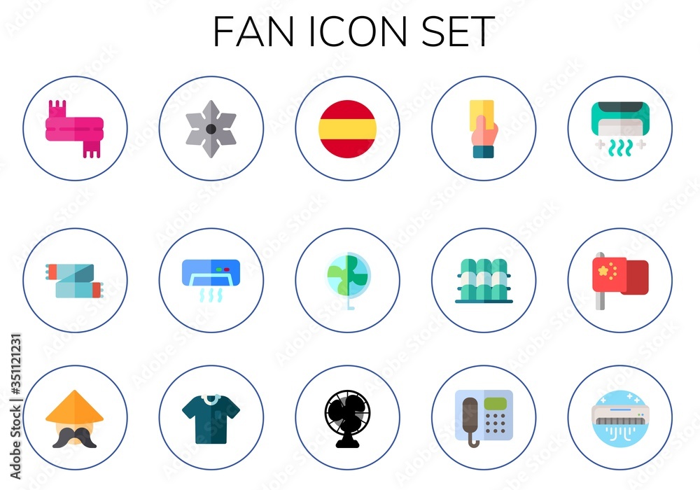 fan icon set fan icon set