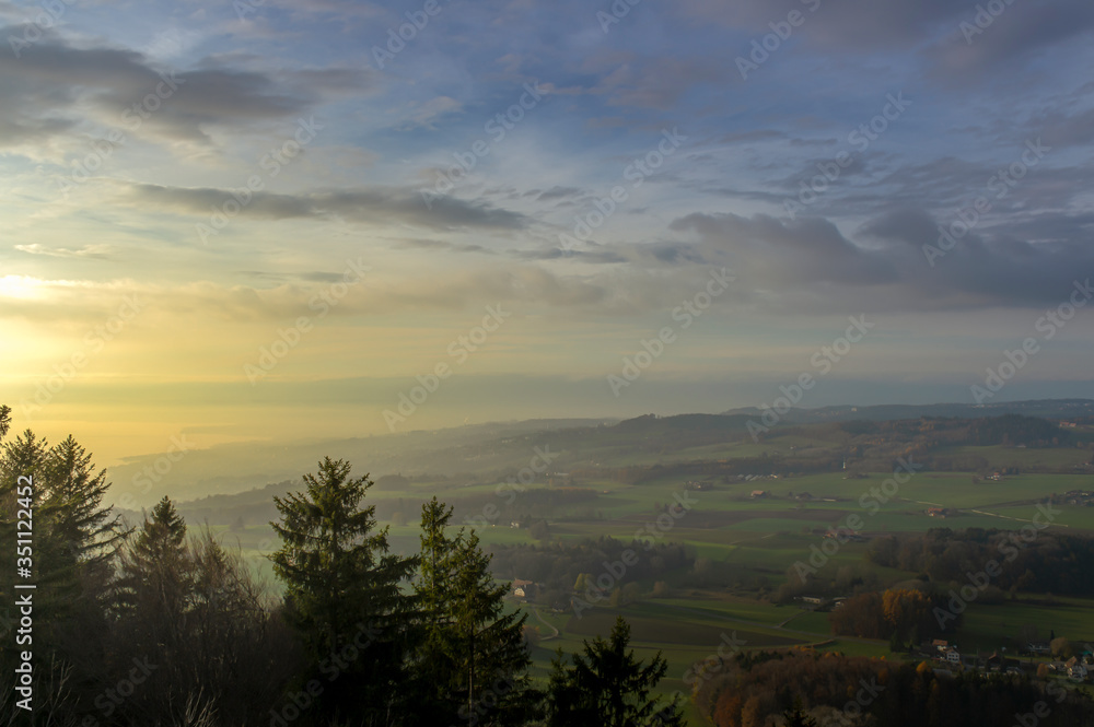 Coucher de soleil sur le Lac Léman