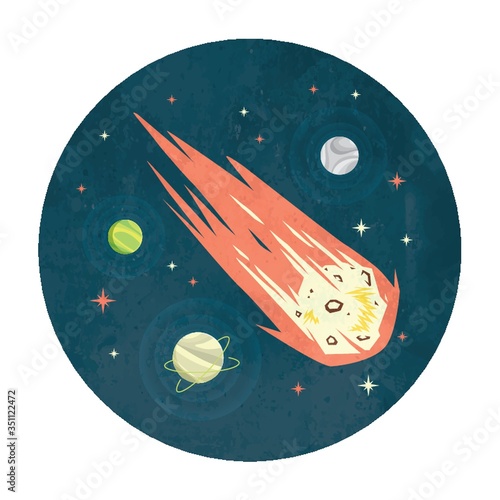 meteor in space