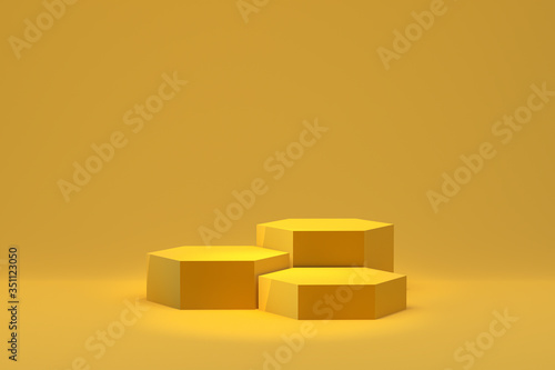 3d rendering Podium minimal abstract background for cosmetic product presentation  Abstract geometric shape