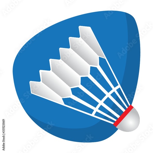 A shuttlecock illustration.