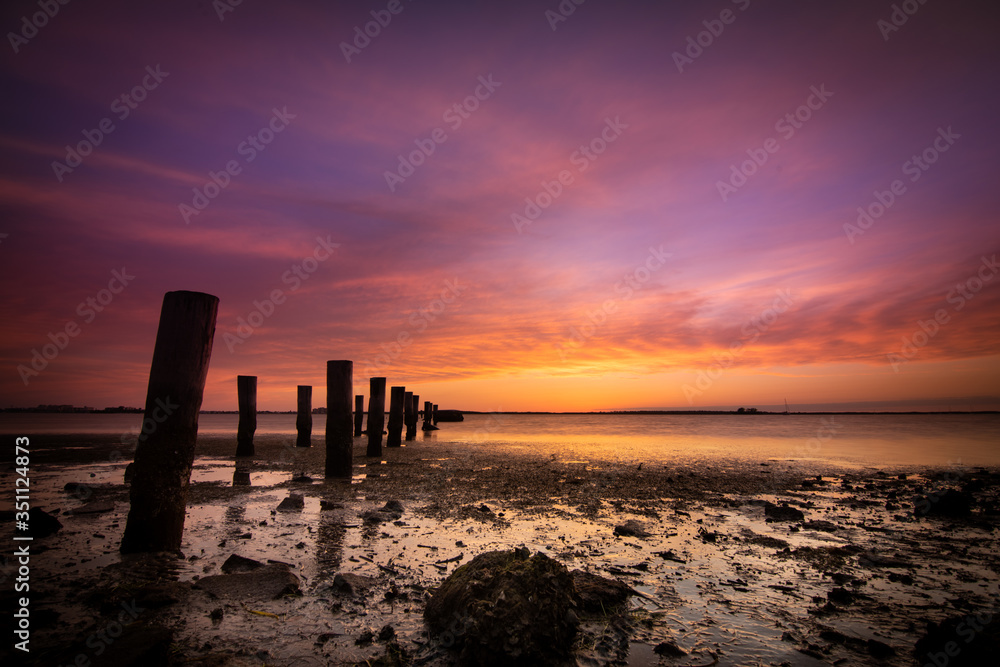 sunset at the beach