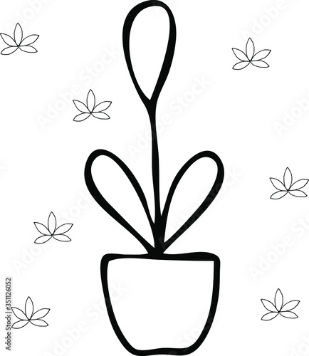 Flower pot, home details for design