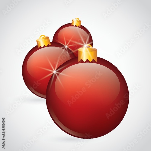 Christmas baubles illustration.