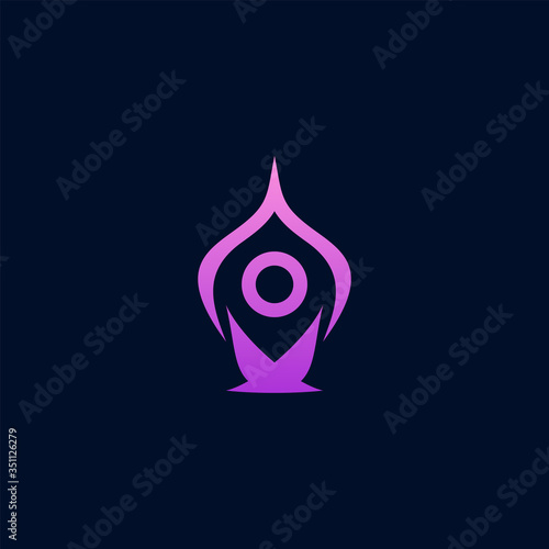 Yoga logo design template vector