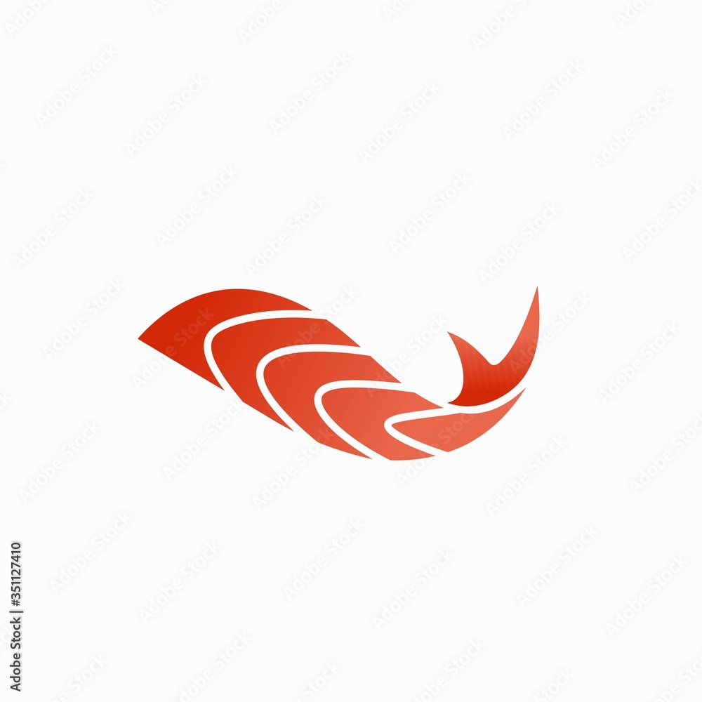 salmon meat vector logo, sushi logo design salmon meat vector logo, sushi logo design