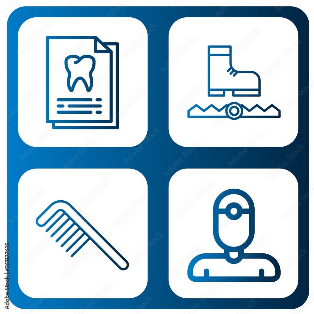 Set of teeth icons Set of teeth icons