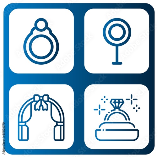 Set of romance icons