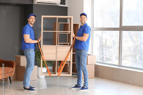 Loaders carrying furniture ...