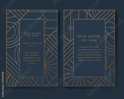 Blue and Gold Invitation Design