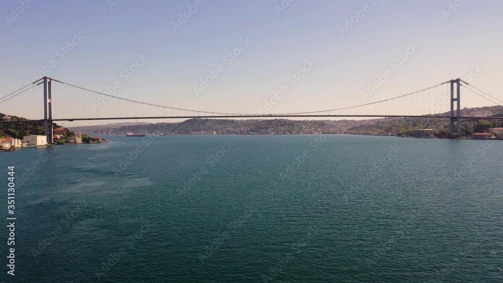 15 July Martyrs Bridge, Bosphorus Bridge from Sky Aerial view. Istanbul Turkiye. 15 July Martyrs Bridge, Bosphorus Bridge from Sky Aerial view. Istanbul Turkiye.