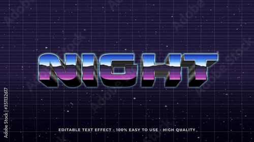 retro 80s text effect concept