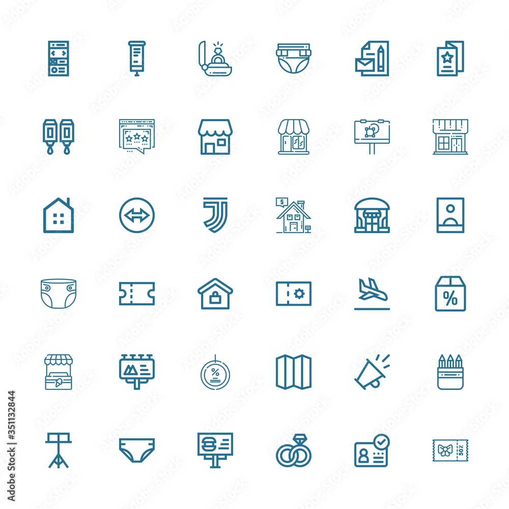 Editable 36 advertising icons for web and mobile Editable 36 advertising icons for web and mobile