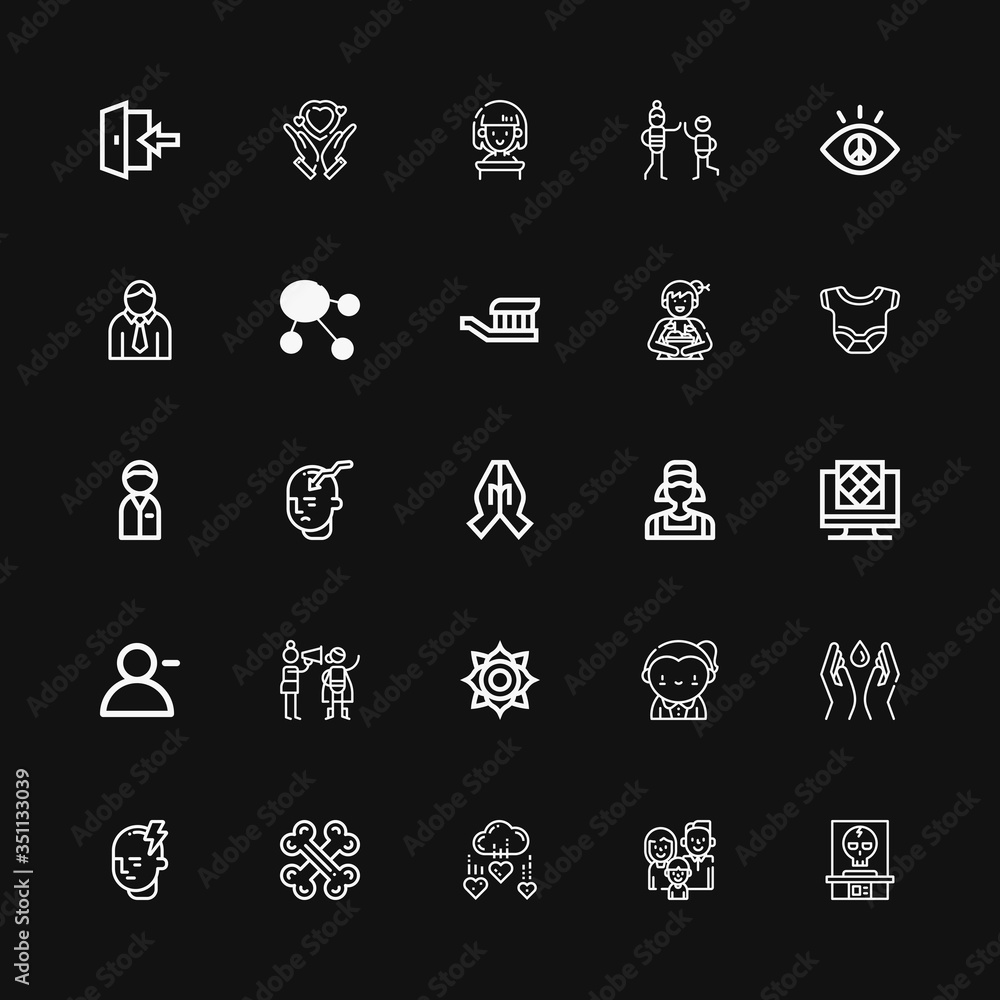 Editable 25 human icons for web and mobile