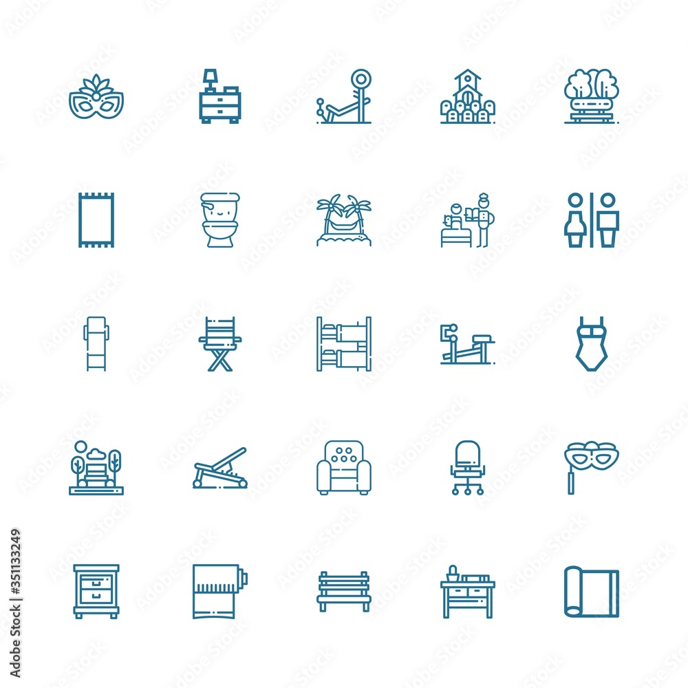 Editable 25 rest icons for web and mobile
