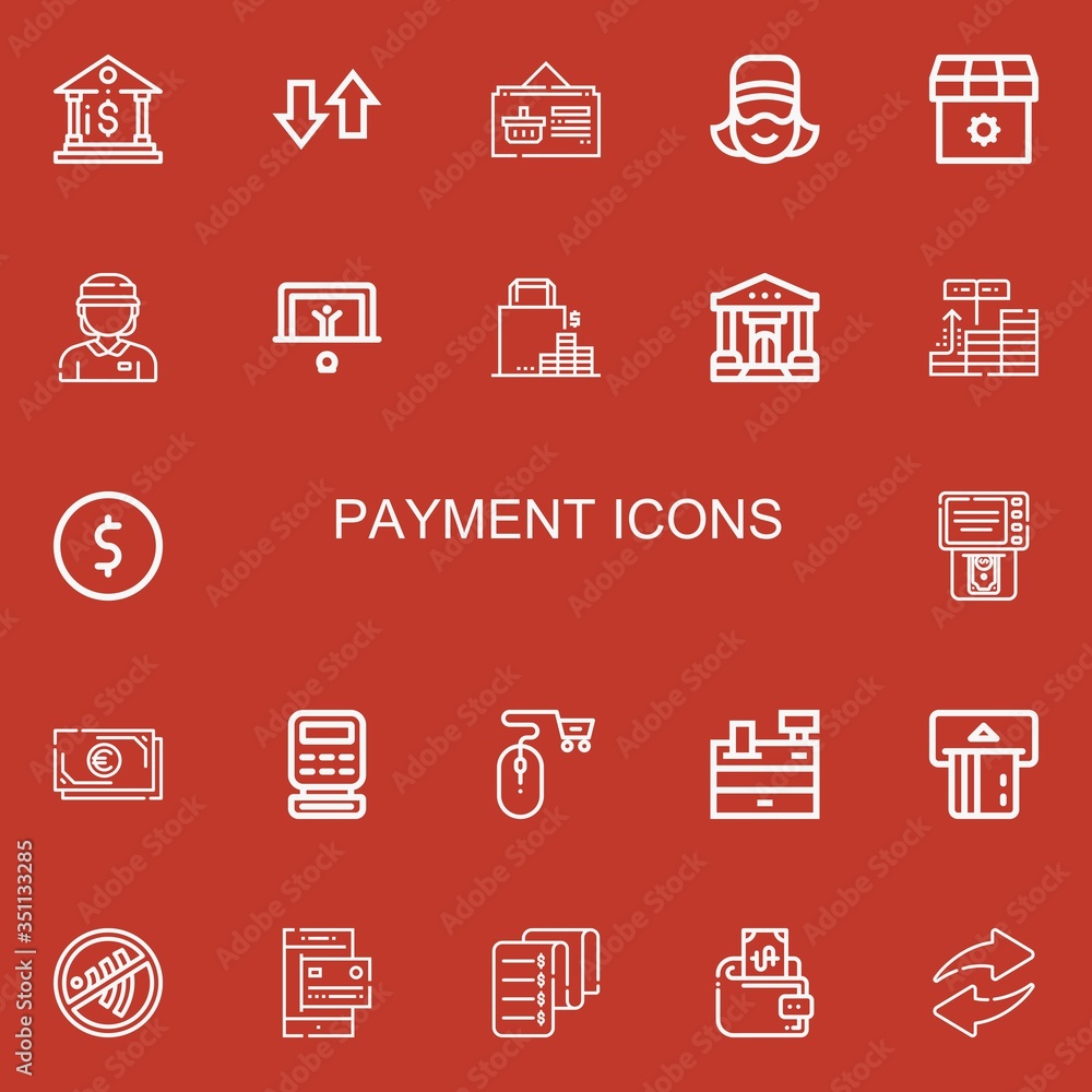 Editable 22 payment icons for web and mobile Editable 22 payment icons for web and mobile