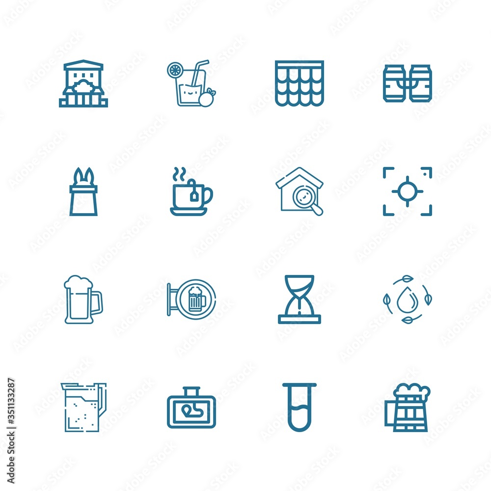 Editable 16 glass icons for web and mobile Editable 16 glass icons for web and mobile