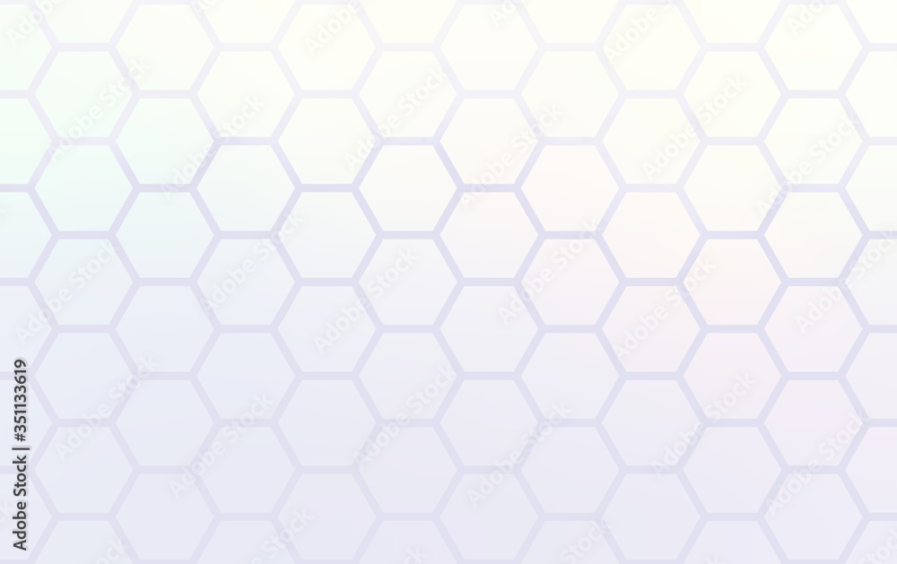 Subtle iridescent hexagonal blank background. Simple geometric pattern. Subtle iridescent hexagonal blank background. Simple geometric pattern.