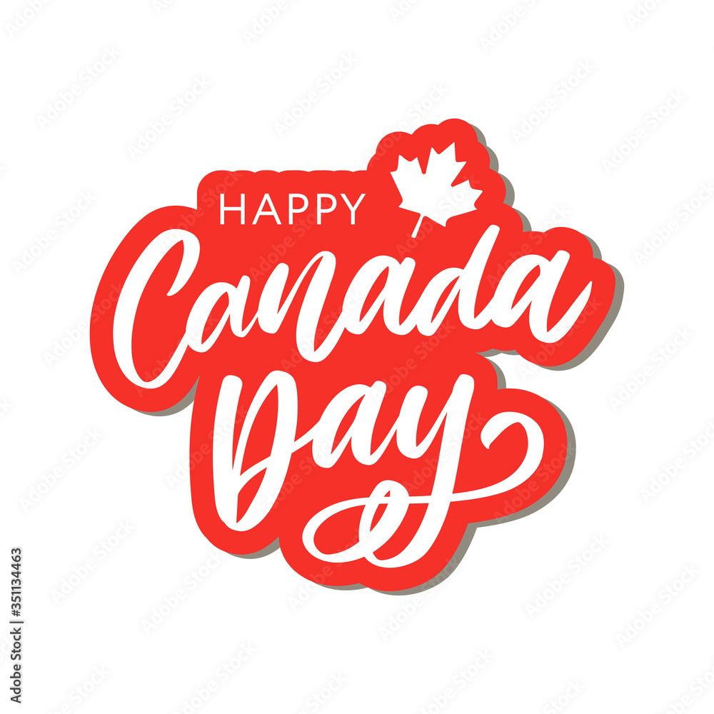 Happy Canada Day Hand Drawn Calligraphy Pen Brush Vector Happy Canada Day Hand Drawn Calligraphy Pen Brush Vector