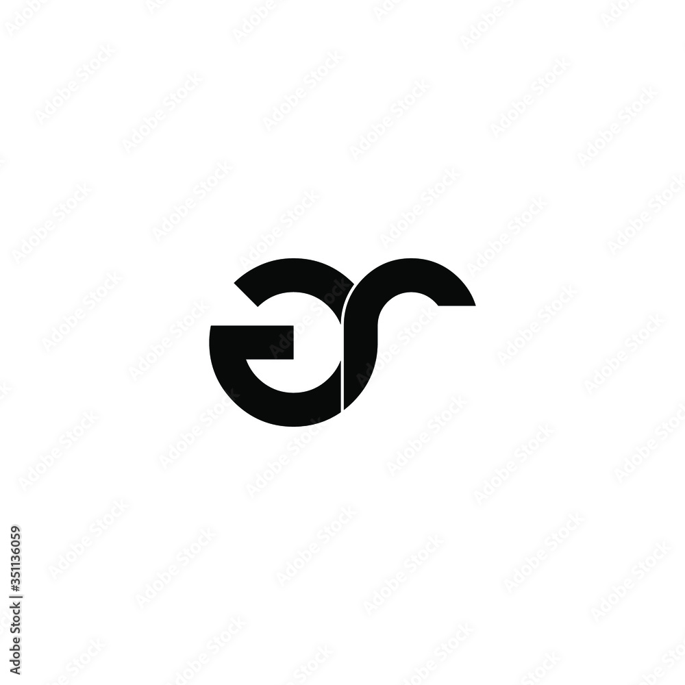 gr letter original monogram logo design gr letter original monogram logo design