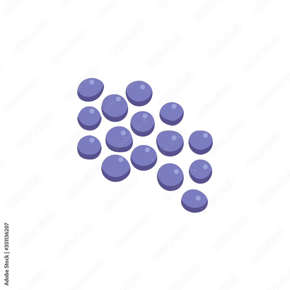 Staphylococci bacteria flat icon, vector sign, Staphylococcus bacteria colorful pictogram isolated on white. Symbol, logo illustration. Flat style design Staphylococci bacteria flat icon, vector sign, Staphylococcus bacteria colorful pictogram isolated on white. Symbol, logo illustration. Flat style design