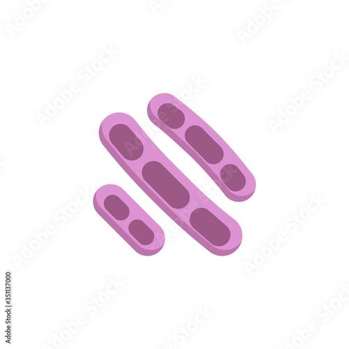 Klebsiella Pneumoniae Infection flat icon, vector sign, Klebsiella Pneumoniae bacteria colorful pictogram isolated on white. Symbol, logo illustration. Flat style design photo