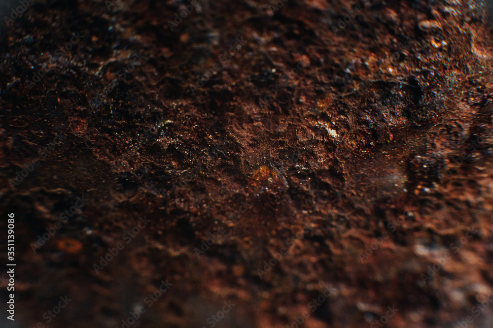 A sheet of rusty iron. Texture, rust texture. Close-up .Macro. Corrosion of metal A sheet of rusty iron. Texture, rust texture. Close-up .Macro. Corrosion of metal