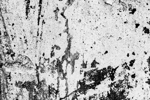 Texture of a concrete wall with cracks and scratches which can be used as a background © chernikovatv