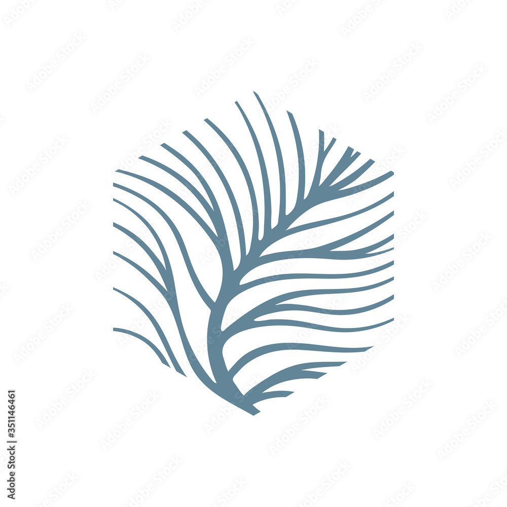 Fototapeta premium Tree. Tree abstract logo. Tree branches vector illustration. Part of set.