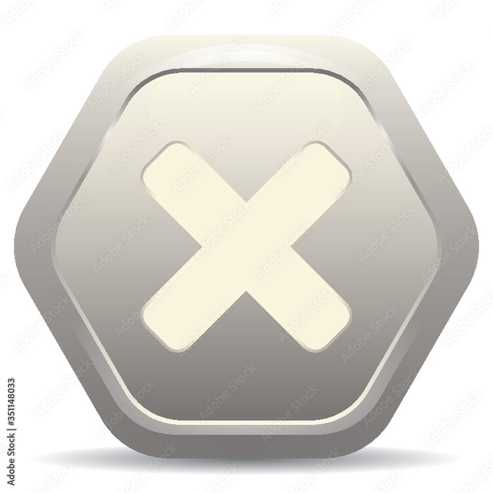 Fototapeta premium A cancel button illustration.