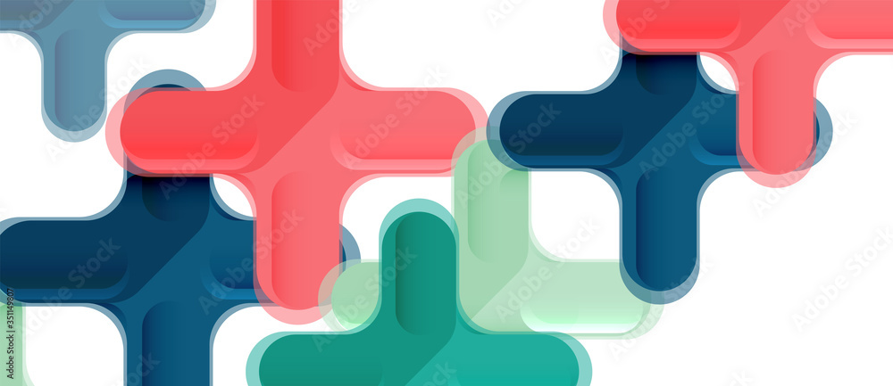 Glossy multicolored plastic style cross composition, x shape design, techno geometric modern abstract background. Trendy abstract layout template Glossy multicolored plastic style cross composition, x shape design, techno geometric modern abstract background. Trendy abstract layout template